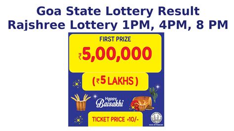 Goa Rajshree 20 Weekly Lottery Result 08.04.2024 (Out @ 8.30 .